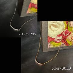 ネックレス アクセサリー ペンダント きれいめ フォーマル 入学式 卒業式 シルバー ゴールド ストーン ラインストーン およばれコーデ