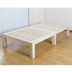 展示品□無印良品□オーク材突板□もたれかかれる木製ベッドフレーム