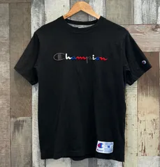 Champion チャンピオン ロゴ刺繍 Tシャツ ブラック  サイズM【A-348】