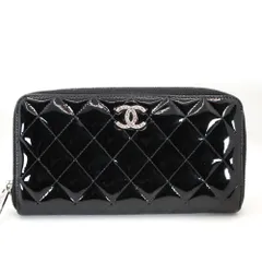 CHANEL/シャネル ブリリアント ココマーク マトラッセ 長財布 ブラック レディース