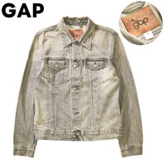 【Y2K】 00s archive オールド ギャップ OLD GAP ブラックデニム トラッカージャケット Gジャン M グレー 古着