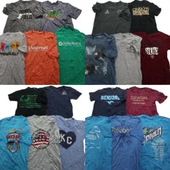 古着卸 まとめ売り カラーmix プリント 半袖Tシャツ 20枚セット (メンズ S /M ) アニマル 動物 イーグル リーボック 中古 古着 MY6845