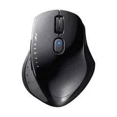 (まとめ) バッファロー 無線 BlueLED5ボタン ネオフィットマウス Mサイズ ブラック BSMBW510MBK 1個 〔×5セット〕のサムネイル