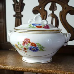 【美品】OPAQUE DE SARREGUEMINES スーピエール 特大サイズ OPAQUE DE SARRGUEMINES アンティークサルグミンヌ スーピエール