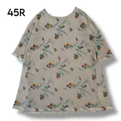 【45R】45rpm フロート縮絨ニットチュニック　フラワーのサムネイル