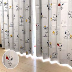 スヌーピー2級遮光遮熱カーテン コミック柄 幅100×178cm丈 2枚セット