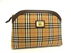 ■新品■未使用■ Burberrys バーバリーズ ノバチェック キャンバス×レザー クラッチバッグ セカンドバッグ ブラウン系 FK3686