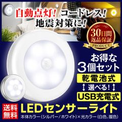 人感センサーライト 室内 屋内 電池式 led ナイトライト 充電式 災害グッズ