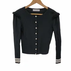 ボーダーズアットバルコニー borders at balcony BODER TIERED TOP パールボタンフリルカーディガン レディース JPN：36 のサムネイル