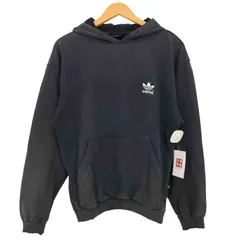 アディダス adidas 90-00s 韓国製 ロゴ刺繍 プルオーバーパーカー メンズ  L