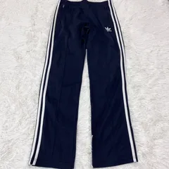 古着 adidas アディダス トラックパンツ ネイビー スリーストライプス 259-141