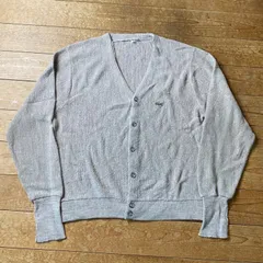 80's IZOD LACOSTE Acryl Cardigan.  USA古着　カーディガン　ラコステ　ベージュ　アクリルニット