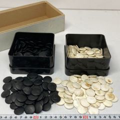 希少】本蛤（はまぐり）碁石 20号 21号 薄型 和囲碁 石 白石 黒石