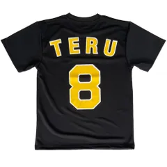 阪神タイガース ★TERU 佐藤 輝明☆選手Tシャツ 黄　ドライメッシュ通気性抜群で軽い着心地