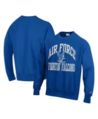 【送料無料】 チャンピオン メンズ パーカー・スウェット アウター Men's Royal Air Force Falcons Vault Late Night Reverse Weave Pullover Sweatshirt Royal