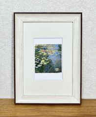 モネ☆睡蓮のとき☆展覧会限定◎新品額付☆マット付ポストカードフレーム◇Claude Monet☆A4サイズ程度☆8