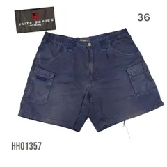 メンズコットンショートパンツ36股下16㎝ネイビー HH01357