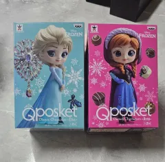 BANPRESTO(バンプレスト) Q posket（キューポスケット） 未開封 アナと雪の女王 アナ エルザ フィギュア まとめ売り
