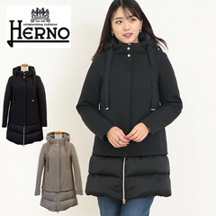 ヘルノ ダウン 異素材 切り替え レディース HERNO コート 2023AW PI001821D
