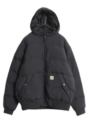 【お得なクーポン配布中!】 US企画 カーハート ダウン アクティブ ジャケット メンズ M 古着 CARHARTT ナイロン パーカー フルジップ ワーク ジャンパー 550フィル 黒