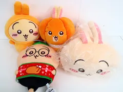 4点セット ちいかわ うさぎ ぬいぐるみ/パジャマ・かぼちゃ・クリスマス・寝そべりもっちり