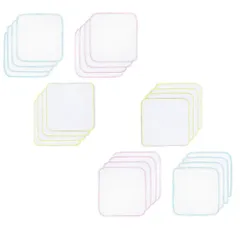 新着商品 ガーゼハンカチ ガーゼタオル 無地 ベビービブ－ 2重ガーゼハンカチ 綿100％ 25*25㎝ 24枚 (カラー2)