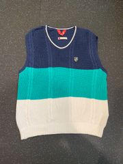 日本製　キックザカンクルーLITLLE着用モデル【FLATLUX／フラットラックス】HACK KNIT VEST(FRESH TRICO)　Lサイズ