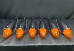 バイザーなし　6個　アンバー　ロケットマーカー　LEDバレットマーカー　こだま　２４V　レトロ　デコトラ　アート　トラックショップASC
