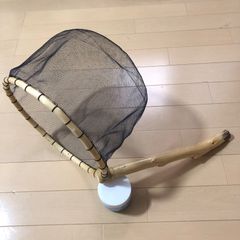 新作A級　渓流タモ 吉田漁網3mm目手すき網付(径27クラス)No.42717A
