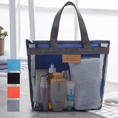 プール バッグ スパバッグ メッシュ 小さめ サウナ 温泉 お風呂 軽量 _cのサムネイル