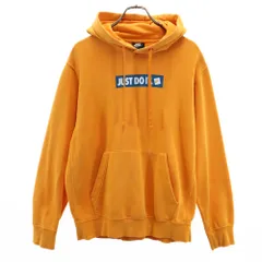 ナイキ 長袖 スウェットパーカー M 山吹色 NIKE 裏起毛 メンズ