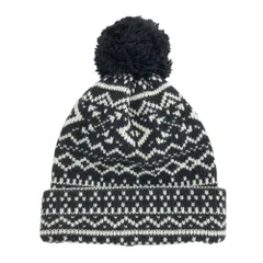 PEARLY GATES パーリーゲイツ ; ボンボン付き ニット帽 総柄 ネイビー系 FR [240101336422] ゴルフウェア ストスト