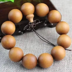 【人気商品】木製 天然檀木 12玉 男性用女性用数珠 腕輪ブレスレット 大玉 2