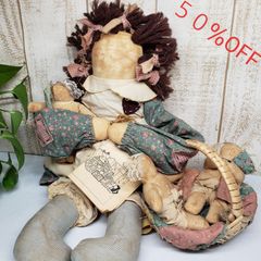 カントリードール【タタードラビット】アンティークドール アメリカン