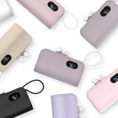 モバイルバッテリー　iPhone16対応　lightning タイプC 両方対応　小型　ミニサイズ　コンパクト　持ち運び便利　かわいい　おしゃれ　PSE認証済み　スマホ充電　軽量大容量