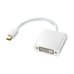 サンワサプライ AD-MDPDVA01 ミニDisplayPort－DVI変換アダプタADMDPDVA01 Mini パソコン周辺機器 ミラーモード ホワイト テレビ【沖縄離島販売不可】