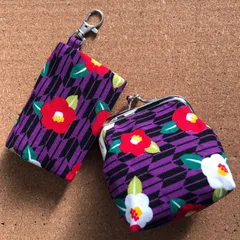 ハンドメイド　がま口財布 ＆ ポケットティッシュケース