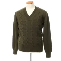 【新品】タリアトーレ ウール ケーブル編み Vネックニット 50 メンズのサムネイル