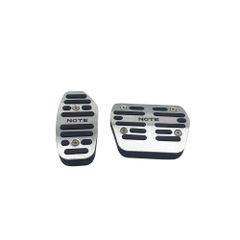 送料無料 日産 ノート E13系 2021年式対応 アクセルペダル ブレーキペダル カバー 2点セット アルミ合金製 銀色 防滑加工 スポーツ風 内装 カスタム