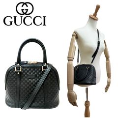 美品 GUCCI ショルダーバッグ 2way GG マイクロシマ レザー 黒 楽天市場】【未使用品】【バッグ】GUCCI グッチ マイクロ