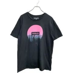 Hurley 半袖 プリント Tシャツ Mサイズ ハーレー ブラック コットン メキシコ製 古着卸 アメリカ仕入 t2408-3961