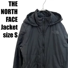 【人気ブランド】USA古着　THE NORTH FACE　ノースフェイス　中綿ジャケット　ロゴ刺繍　サイズS　ブラック　レディース　ヴィンテージ