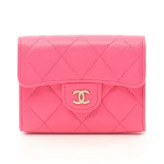 シャネル CHANEL コインケース マトラッセ ショッキングピンク キャビアスキン(グレインドカーフ) マトラッセ コインケース レディース Used A