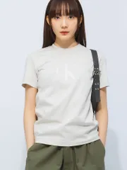 カルバンクライン   ロゴプリント クルーネック 半袖 Tシャツ GLOSSY MONOLOGO CKLJ20J224983 Calvin Klein カルバンクライン ロゴプリント クルーネック 半袖