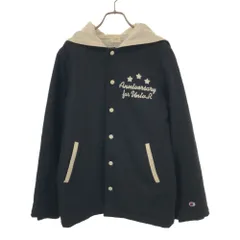 チャンピオン 長袖 ウールジャケット L ブラック Champion メンズ 古着 【240216】