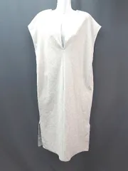 ◇ ROP<!-利用不可文字-!> PICNIC 厚手 ジャンスカ サイドスリット　無地 ロング ワンピース サイズ38 グレー レディース E  【1310050024628】