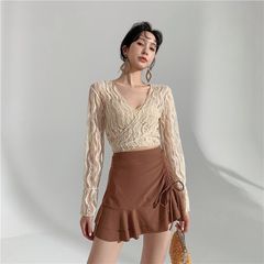 着 レディース ワンピース 体型カバー ママ水着 4点セット トップス ラッシュガード 可愛い ぽっちゃり ワンピース水着 女性用 無地 かわいい 泉 旅行 水遊び 練習用 海水浴 20代 30代 40代 50代