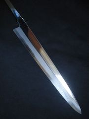 yoshiyuki 城山超鋼　本焼　ソリ入り剣型柳葉包丁尺一寸 yoshiyuki 城山超鋼 本焼 ソリ入り剣型柳葉包丁尺一寸 城山刃物