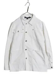 【お得なクーポン配布中!】 80s イタリア製 ★ ラルフローレン ホワイト デニム カバーオール メンズ レディース M ポロ ヴィンテージ ジャケット コットン 白 ワーク