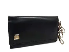 dunhill ダンヒル レザー キーリング付き 6連 キーケース 鍵入れ メンズ ブラック系 DJ2923